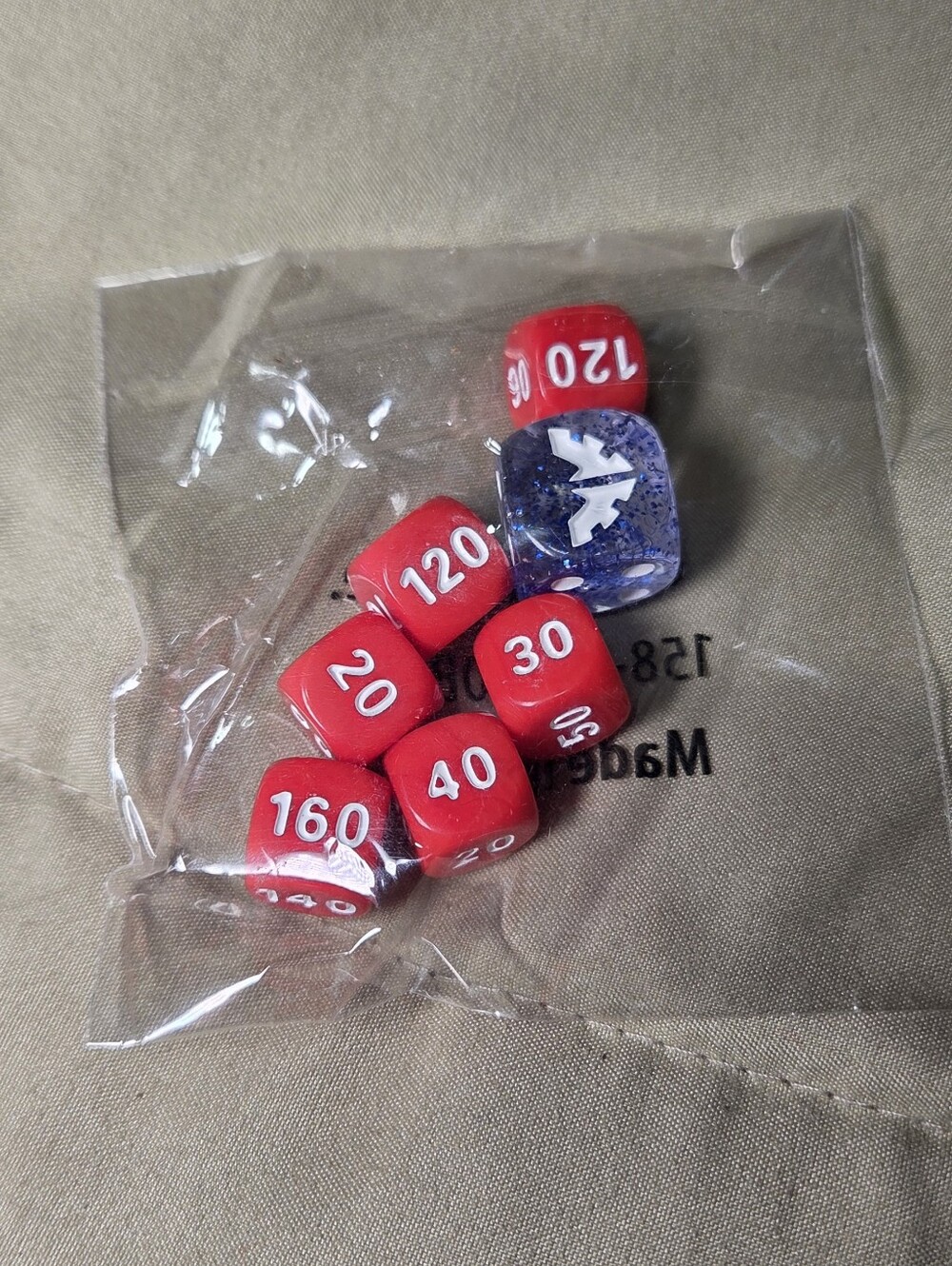 Skip-Bo Score Dice Set NEW Sealed Replacement 7 Dice Red Blue